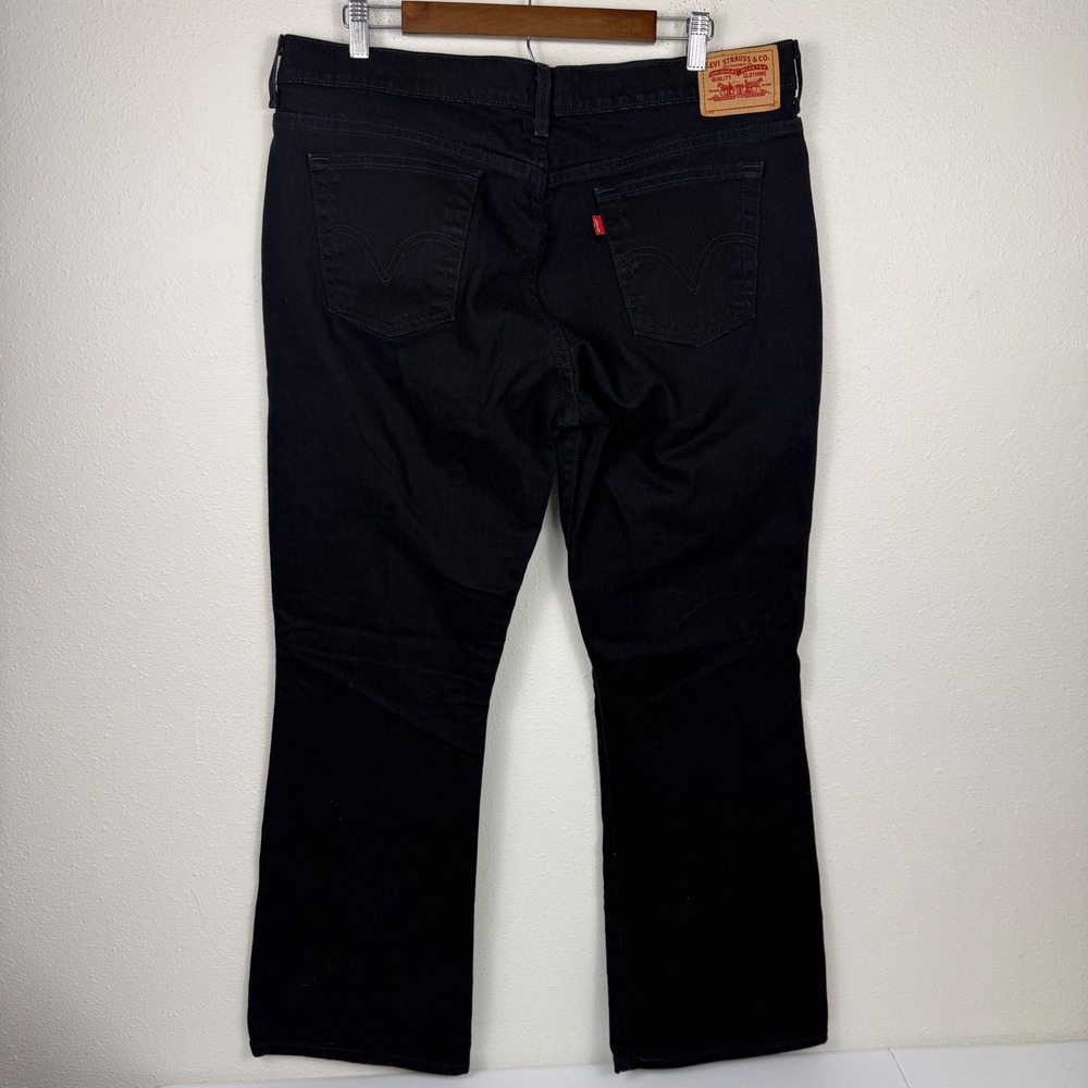 Vtg Levis 515 Bootcut Jeans Womens 16M‎ Black Mid Rise Stretch Denim 515-0215 - Picture 3 of 12
